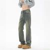 Jeans Bootcut Retro Azul Scimitar 2025 Nuevos para Hombre Primavera Slim Recto Estilo High Street Americano Pantalones