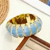 Pulsera elástica de acrílico con efecto difuminado, estilo retro europeo y americano, lujo accesible, pulsera simple de alta gama, pulsera de moda elegante para mujer