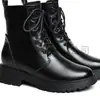 Botas Martin de Couro Macio Casuais da Moda Outono/Inverno 2026, Botas de Cano Curto Planas com Forro de Lã, Sapatos Femininos para Comércio Transfronteiriço