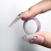 Anillos de Ágata al por Mayor, Anillos de Cola de Calcedonia de Hielo Grado A, Anillos Naturales para Pareja, Anillos Ajustables, Morado Hielo en Stock
