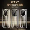 Adecuado para Funda de Teléfono Móvil Huawei Matex6, Transparente Magnética de Succión X6 Bisagra Anti-Caída Nueva Plegable Gama Alta Carcasa Trasera Individual Galvanizado