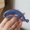 Pinza de Plátano Azul Pavo Real Pinza para Cola de Caballo Alta Pinza de Cabello Rojo Ankola Pinza de Cabello de Temperamento Pinza de Disco para Parte Trasera de la Cabeza Femenina