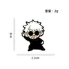 Anime Japonés Jujutsu Kaisen Insignia de Anime Dibujo Animado Lindo Gojo Satoru Decoración para Mochila Ropa Interior Anti-Exposición