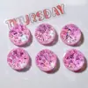 Accesorios de Resina Decoraciones Hechas a Mano DIY Charms para Zapatos Pegatinas para Vasos de Agua Accesorios para el Cabello Infantiles Juguetes Pegamento Ab Brillo Recortes Círculo Semisólido Grueso