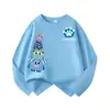 Camiseta de Manga Larga para Niños Algodón Puro Holgada para Hombre Primavera y Otoño Niños Medianos y Grandes Camiseta Básica de Dinosaurio de Dibujos Animados para Niños Top Versátil de Moda