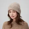 Gorro Cálido para Mujer en Otoño e Invierno Moda Colorido de Punto Protección para Orejas Lana Estilo Coreano Moderno Resistente al Viento y al Frío Gorro de Punto