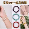 Contas Espaçadoras Quadradas Flor de Aço Inoxidável com Strass para Pulseiras Colares Brincos DIY Acessórios para Pulseiras de Cristal