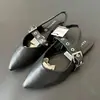 Zapatos de Moda Otoño 2026 Puntiagudos sin Cordones con Hebilla, Zapatos Planos Versátiles sin Talón para Mujer para Exportación