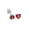 Aretes de plata esterlina s925 Damila para mujer estilo coreano elegantes simples Mini pequeños de corazón con circonita joyería al por mayor