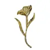 Broche de Flor de Hoja de Metal Retro Elegante Oversize Pin de Corsage de Industria Pesada Accesorios de Diseño de Nicho para Mujeres