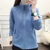 Casaco de lã polar para outono e inverno, além de veludo, feminino, casual, de lã, gola alta, cardigan grosso, esportivo, quente, para atividades ao ar livre