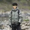 Ootd Chaqueta de plumón con capucha repelente al agua para exteriores para hombre y mujer Invierno 2025 Nueva de Color Contrastante Cálida Chaqueta Antiderrames