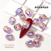 Luar rosa broca de unhas super flash cristal amor borboleta gordura quadrado pontiagudo fundo em forma de diamante unhas jóias atacado fabricantes