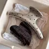 Grampo de cabelo grande elegante estilo coreano com bolinhas delicadas para coques na parte de trás da cabeça, acessório de cabelo elegante em forma de tubarão para meninas