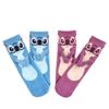 Comercio Exterior Exportación Japonesas Lindas Modernas Dibujos Animados Anime Gato Mary Rama de Flores Ratón Stitch Calcetines Cortos Rectos para Mujeres Adultas