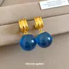 Pendientes de aro de resina de aguja plateada, moda minimalista, pendientes de lujo ligero de alta gama, accesorios para orejas de moda simples personalizados para mujer