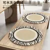 Cojín de Felpa Estilo Francés Redondo para Taburete, Banco, Silla de Comedor Cojín de Asiento Cojín de Asiento de Alta Gama Estilo Crema para Otoño e Invierno