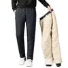 Pantalones casuales para hombre de otoño e invierno 2026, cálidos y engrosados, pantalones largos elegantes para hombres jóvenes