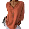 En Stock Nueva Colección Primavera/Verano 2026 Sitio Independiente Transfronterizo Venta Caliente en Amazon Camisa Casual de Mujer con Cuello Festoneado y Botones
