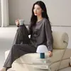 Pijamas de Otoño y Primavera para Mujer 2026 Estilo Nuevo Delgado Algodón Puro Manga Larga Dibujos Animados Lindos Ropa de Casa para Mujer Talla Grande Se Puede Usar Afuera