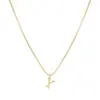 Collar con Colgante de Acero Inoxidable de 26 Letras Más Vendido en Amazon para Mujeres Cadena para Clavícula Versátil de Nicho Collar de Moda Normcore