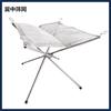 Ventas en stock acero inoxidable quemando leña rejilla para fuego fogata exterior camping plegable mesa para fuego quemando estufa de carbón
