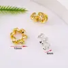 Color Oro 18K Conservación del Color Micro-Pavimentado Circonita Separadores de Rueda Trébol de Cuatro Hojas Flor de Ciruelo Diamante Materiales para Pulseras Collares DIY Accesorios