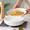 Prato de Jantar Nórdico Doméstico Cerâmica Louça Sentido Celebridade da Internet Criativo Prato Irregular Prato Pétala Prato Fundo Prato Branco