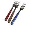 Juego de Cubiertos de Acero Inoxidable 410 Punto Dorado de Cristal para Comida Occidental, Tenedor de Frutas, Cuchara de Postre