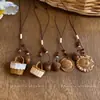 Collar Redondo de Ratán con Cuentas de Madera Estilo Étnico, Lujo Ligero, Moda de Alta Gama, Cadena Sencilla para Suéter, Accesorio de Diseño de Nicho