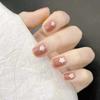 Novas Unhas Vestíveis Estilo Ins de Verão, Adesivos de Unha Puro Desejo Que Realçam a Pele, Peças de Unha Removíveis, Estilos Longos e Curtos, Peças de Unha Prontas
