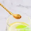 Cuchara con Paja de Acero Inoxidable 304 de Mango Largo Roscada, Cuchara Mezcladora de Mango Largo de Doble Propósito para Bar Todo en Uno, Cuchara con Paja para Vasos de Bebida con Hielo