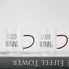 Copo de Água com Logo Imprimível, Copo de Café da Manhã, Copo de Leite de Vidro Borossilicato Alto com Alça, Copo de Bebida de Grande Capacidade, Copo de Presente Publicitário