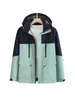 Chaqueta de Trabajo de Terciopelo Grueso de una Pieza con Capucha Desmontable, Resistente al Viento, Cálida, con Forro de Terciopelo, Chaqueta de Esquí, Logo de Impresión Personalizada