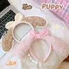 Diadema de oveja súper linda con cara de baa, diadema linda, accesorios para el cabello de felpa para mujer, otoño e invierno, tocado con forma cóncava súper lindo, pasador para el cabello