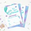 Zz015 Invitación Carta Concha de Sirena Estrella de Mar Vacaciones Cumpleaños Invitación Positiva