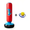 Columna de Boxeo Inflable para Niños Dinosaurio Volteador Saco de Boxeo PVC Engrosado Relleno de Agua Juguete Vertical Entrenamiento en Casa