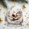 Novo produto transfronteiriço: Pingente Plano Acrílico 2D para Carro, Pingente de Decoração de Árvore de Natal, Decoração de Casa