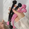 Botão de Nó Chinês Prendedor de Cabelo para Mulheres Alta Elasticidade Estilo Dopamina Elástico de Cabelo Headwear para Rabo de Cavalo Alto