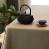 Mantel de Mesa de Café Clásico Vintage Inspirado en Zen de Color Sólido Rectangular Estilo Nórdico Algodón Lino Tela Inspirada en Zen Hecho a Medida Liso