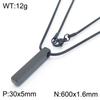 Hao Yi Nuevo Collar Hip-hop Transfronterizo de Acero Inoxidable para Hombre, Collar Tridimensional Rectangular de Estilo Frío, Joyería para Parejas