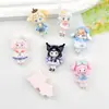 Cara brillante de dibujos animados niña europea pequeña accesorios de resina hechos a mano pegamento de crema horquilla diy cuerda para el pelo carcasa de teléfono móvil materiales para joyería