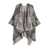 Chal de Mujer Transfronterizo Otoño Invierno Cálido Talla Grande Bufanda Capa Dividida Moda Fotografía de Viajes Shawl Venta Directa de Fábrica