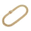 Tornozeleira estilo hip-hop com fecho de liga metálica, strass, corrente de 13 mm com diamantes, colar masculino estilo europeu e americano, colar feminino com diamante oval.