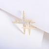Nuevo broche de estilo coreano, broche de estrella de circonita, accesorios creativos para hombres y mujeres, broche de estrella de temperamento simple