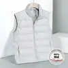 Chaleco de Plumas Otoño e Invierno para Hombre Enbu, Chaleco sin Mangas 80% Plumón de Pato Blanco Transfronterizo, Abrigo Cálido Estilo Pareja