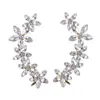 Pendientes y Clips de Flor de Circonita Brillante para Mujer Moda Coreana de Lujo Accesible Pendientes Versátiles Personalizados de Gama Alta