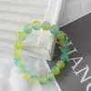 Pulseira gradiente gelo através de pulseira de duas cores vidro vidro placa macia ao redor do dedo para brincar pulseira de estudante atacado para enviar presente para namoradas
