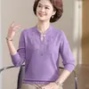 Moda Otoño/Invierno 2026 para Mamás de Mediana Edad Nuevo Top Cálido Ajustado Casual Camiseta Base Suéter Versátil