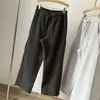 Pantalones de Chándal de Lana Rectos de Cintura Ajustable con Cordón para Invierno Nuevo Sueltos 13800